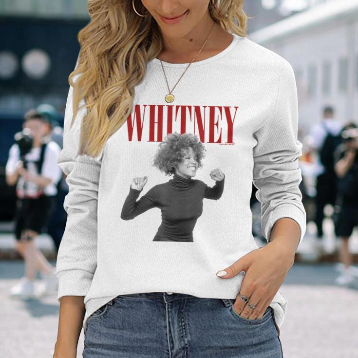 Whitney Houston Wanna Dance Gray Langarmshirts Geschenke für Sie