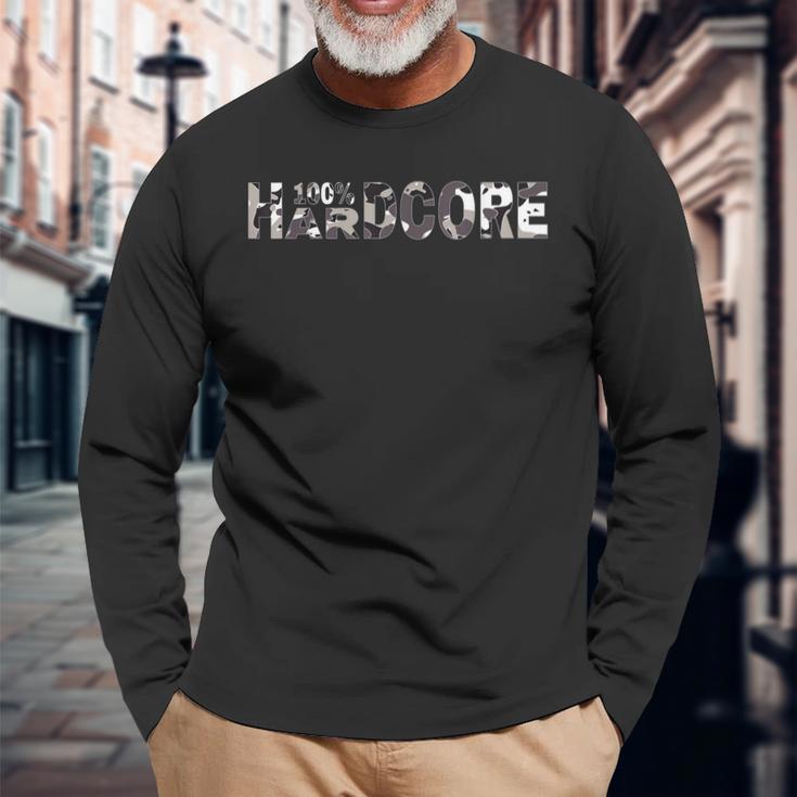 100 Hardcore Camouflage For Festivals Langarmshirts Geschenke für alte Männer