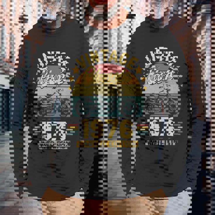 1976 Motorcycle Limited Edition Long Sleeve T-Shirt Gifts for Old Men