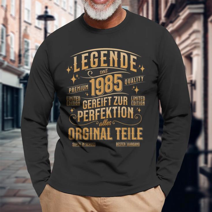 1985 Birthday Man 40 Years Decoration 40S 40Th Birthday Langarmshirts Geschenke für alte Männer