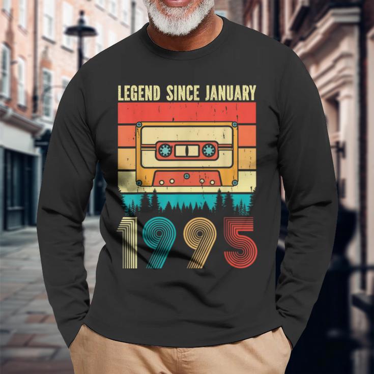 30 Years Old Legend Since January 1995 30Th Birthday Langarmshirts Geschenke für alte Männer