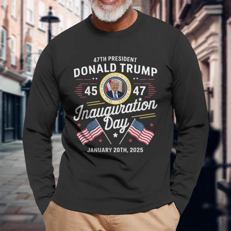 47Th President Donald Trump Housewarming Day Graphic Langarmshirts Geschenke für alte Männer