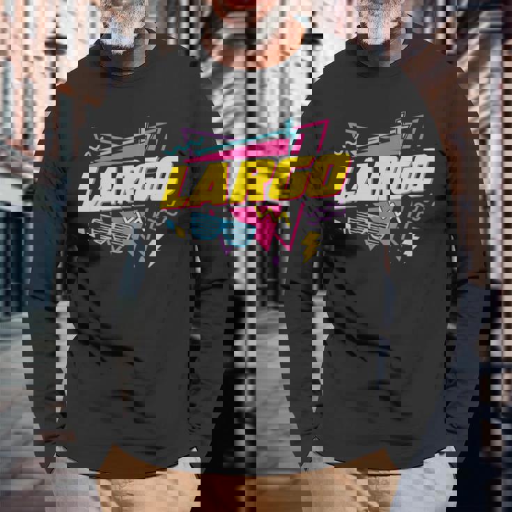 80S Largo T-shirt à manches longues Cadeaux pour les vieillards
