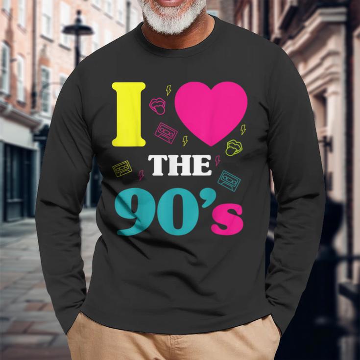 90S Party Outfit Costume Clothing Hits Retro Langarmshirts Geschenke für alte Männer