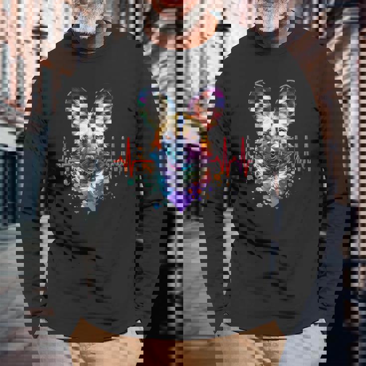 African Wild Dog Cardio African Wild Dog Long Sleeve T-Shirt Gifts for Old Men