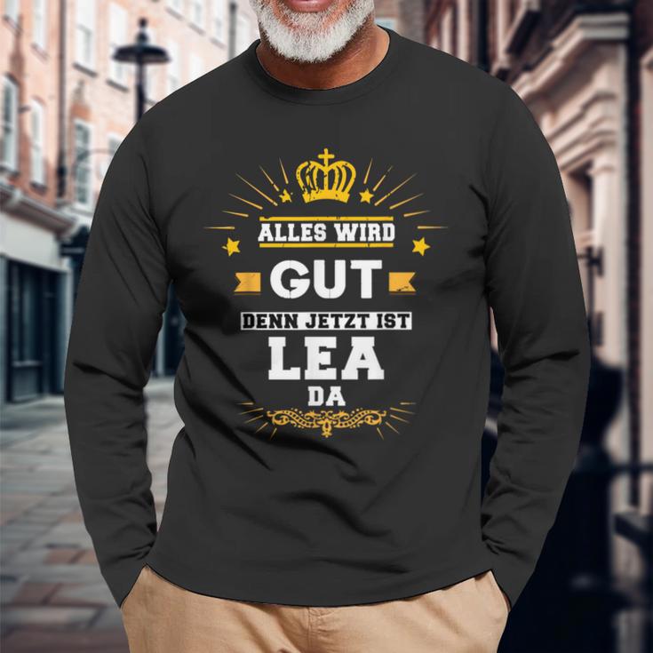 Alles Wird Gut Denn Jetzt Ist Lea Da Slogan Langarmshirts Geschenke für alte Männer