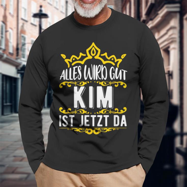 Alles Wird Gut Kim Ist Jetzt Da Alles Wird Gut Alles Wird Gut Langarmshirts Geschenke für alte Männer