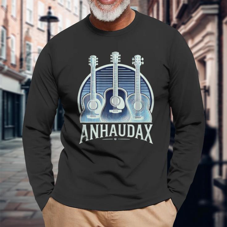 Anhaudax Guitar Bass Langarmshirts Geschenke für alte Männer