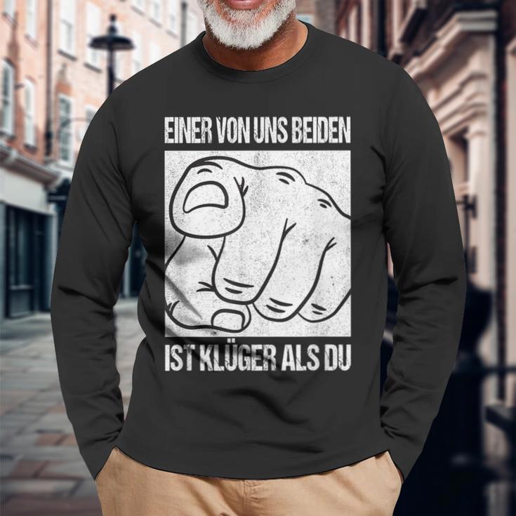 Aon Us Beiden Ist Klüger Als Du Ironie Statement Fun Langarmshirts Geschenke für alte Männer