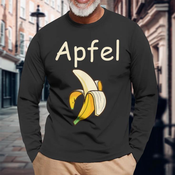 Apfel Banane Scherz Unsinn Langarmshirts Geschenke für alte Männer