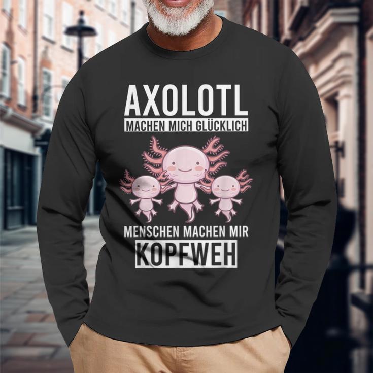 Axolotl Aquaristik Axolotlbreeder Langarmshirts Geschenke für alte Männer