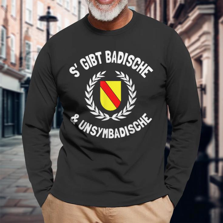 Baden Badener Badner Dialect Badischer Spruch Langarmshirts Geschenke für alte Männer