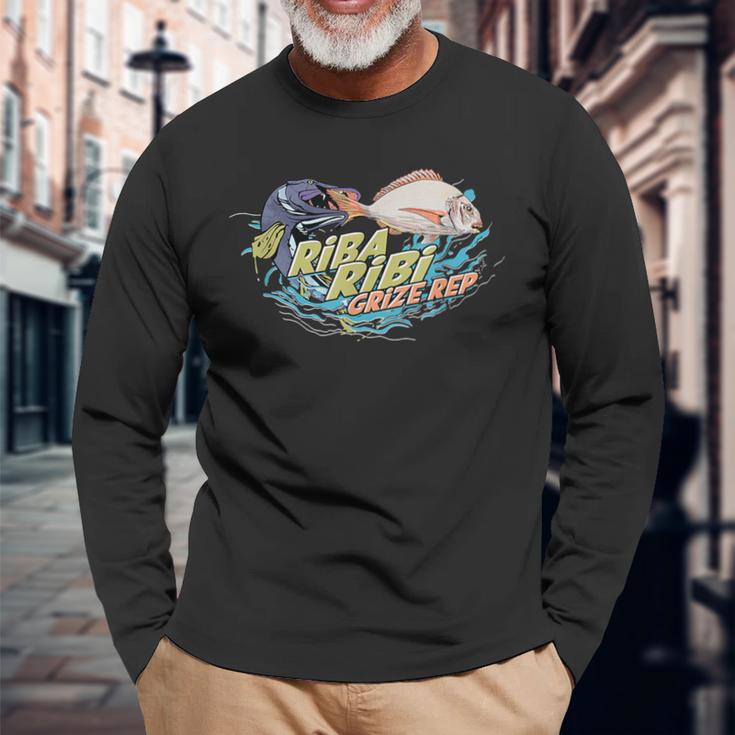 Balkan Jugo Jugoslawien Spruch Riba Ribi Grize Rep S Langarmshirts Geschenke für alte Männer