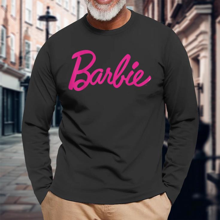 Barbie Official Barbie Logo Ladies Multi Colour Langarmshirts Geschenke für alte Männer