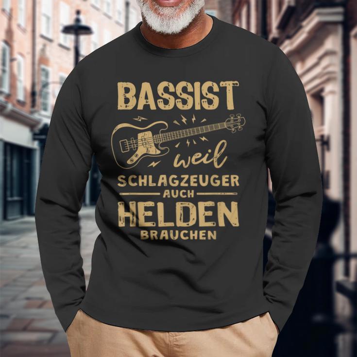 Bassist Weil Drummzeuger Auch Helden Nauch Bass Langarmshirts Geschenke für alte Männer