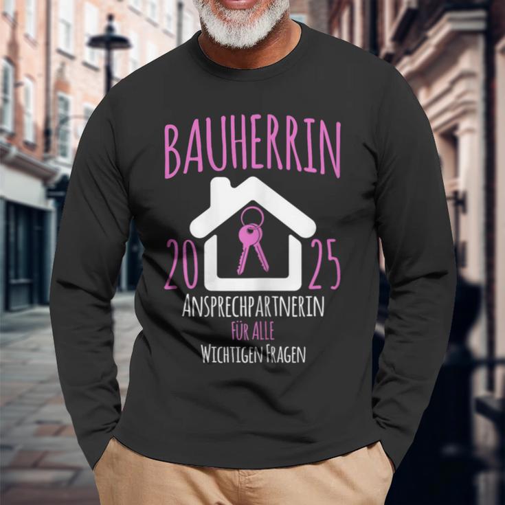 Bauherrin 2025 I Builder Construction Site Langarmshirts Geschenke für alte Männer