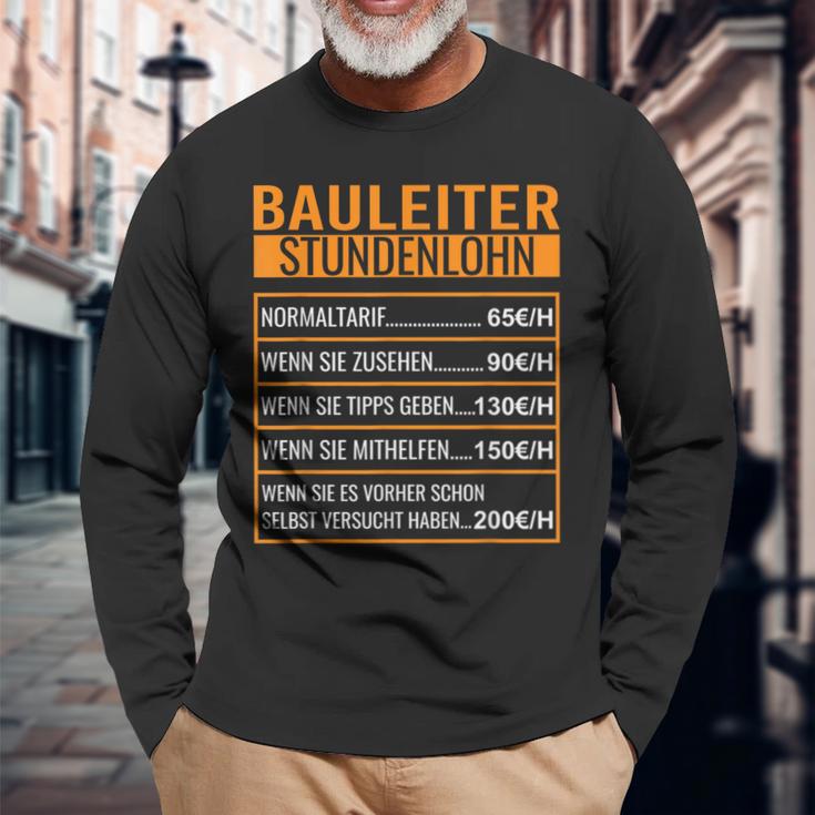 Baustelle Stundenlohn Langarmshirts Geschenke für alte Männer