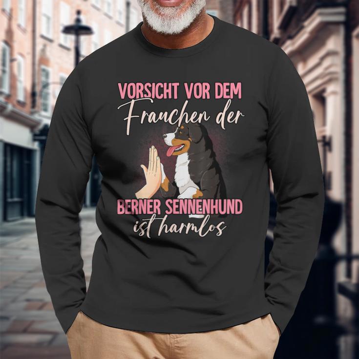 Bernese Mountain Dog Orsichtor Dem Frauchen Langarmshirts Geschenke für alte Männer