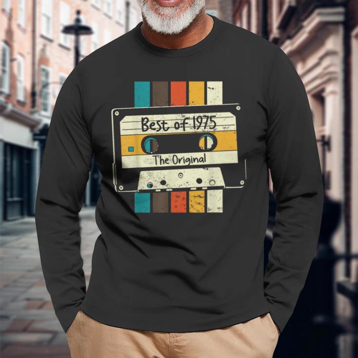 Best Of 1975 Retro Mixtape Cassette 49Th Birthday Langarmshirts Geschenke für alte Männer