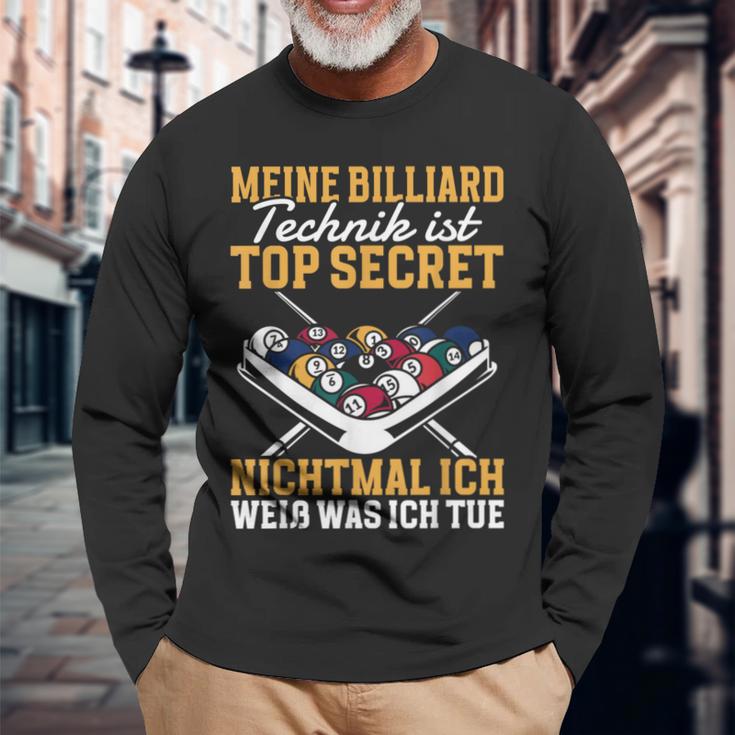 Billiard Technique Is Top Secret Langarmshirts Geschenke für alte Männer