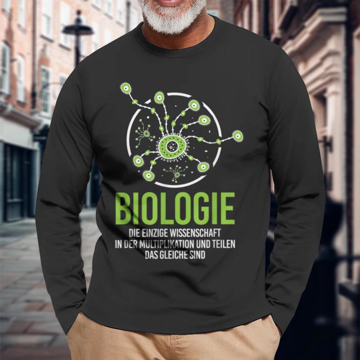 Biology Only Science Multiplication Share Biologist Langarmshirts Geschenke für alte Männer