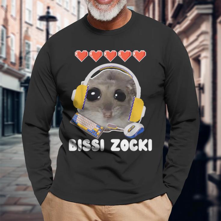 Bissi Zocki Sad Hamster Cute Hamstie Langarmshirts Geschenke für alte Männer