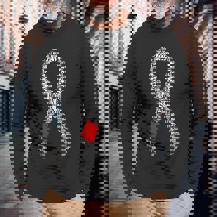 Bjj Con Cinturón Para Bjj Fighter Jiu Jitsu Brasileño Camiseta de manga larga Regalos para ancianos