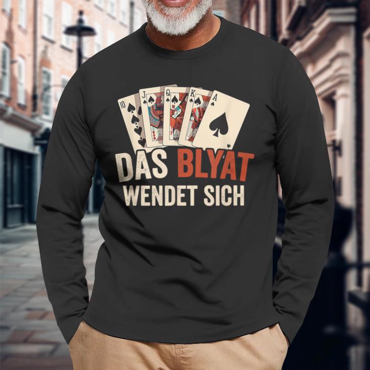 The Blyat Turns Russia Poker Cards Langarmshirts Geschenke für alte Männer