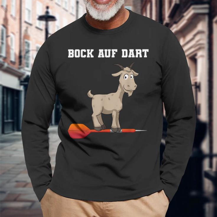 Bock Auf Dart Darts Dart Player Langarmshirts Geschenke für alte Männer