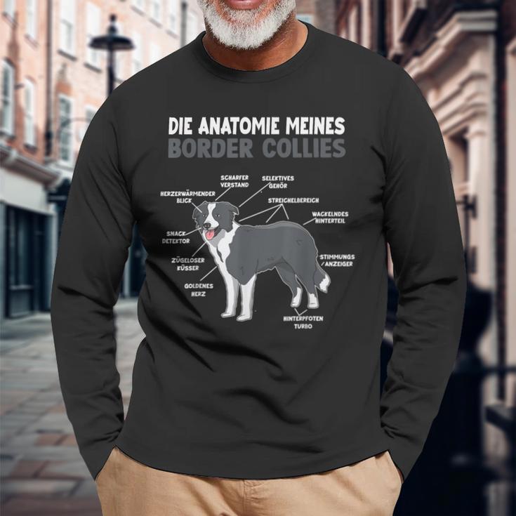 Border Collie Anatomie Collie Dog Holder S Langarmshirts Geschenke für alte Männer