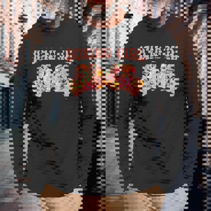 Boxeo Puching Ball Sparring Boxeador Camiseta de manga larga Regalos para ancianos