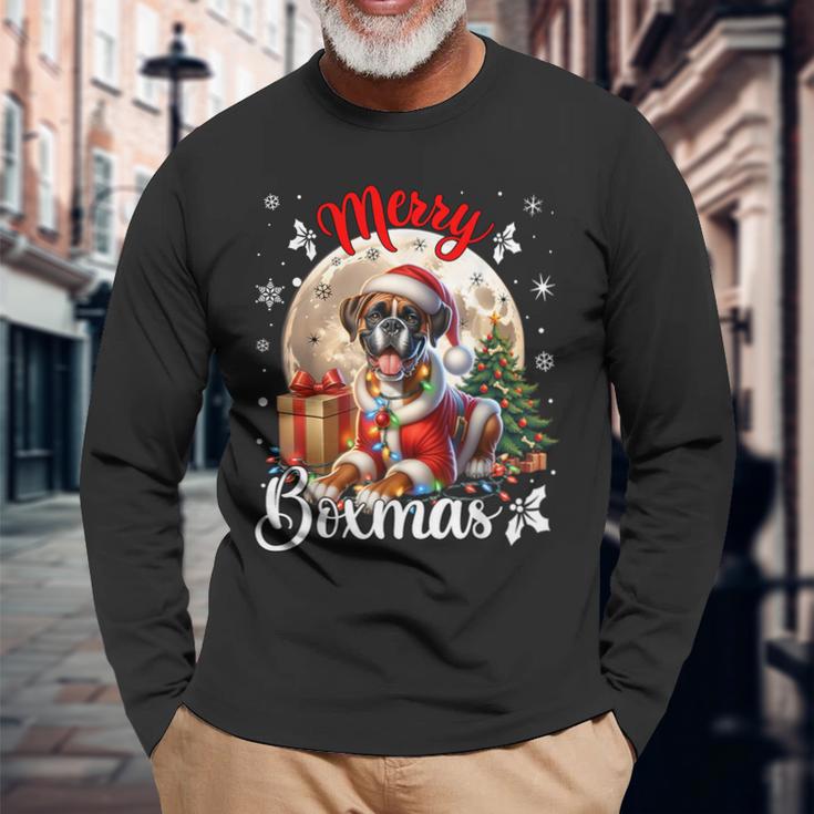 Boxer Dog Christmas Boxer Merry Boxmas Boxer Langarmshirts Geschenke für alte Männer