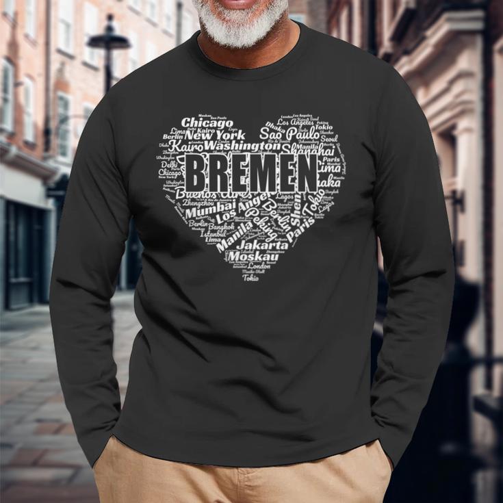 Bremen City Souvenir Travel Home Langarmshirts Geschenke für alte Männer