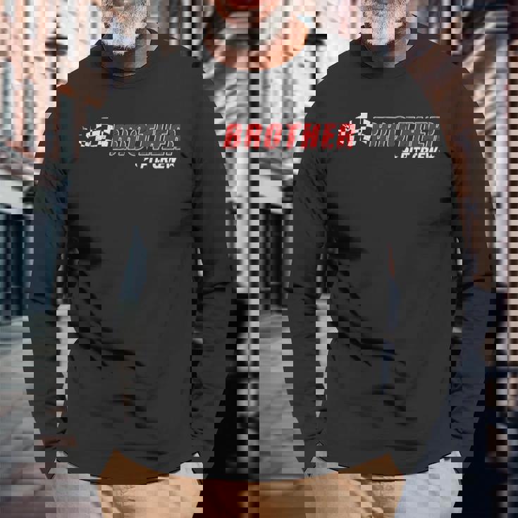 Brother Pit Crew Race Car Birthday Family Matching Pit Crew Long Sleeve T-Shirt Gifts for Old Men