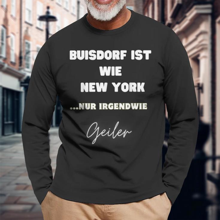 Buisdorf Ist Wie New York Langarmshirts Geschenke für alte Männer