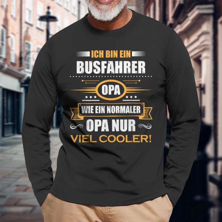 Bus Driver Grandpa Langarmshirts Geschenke für alte Männer