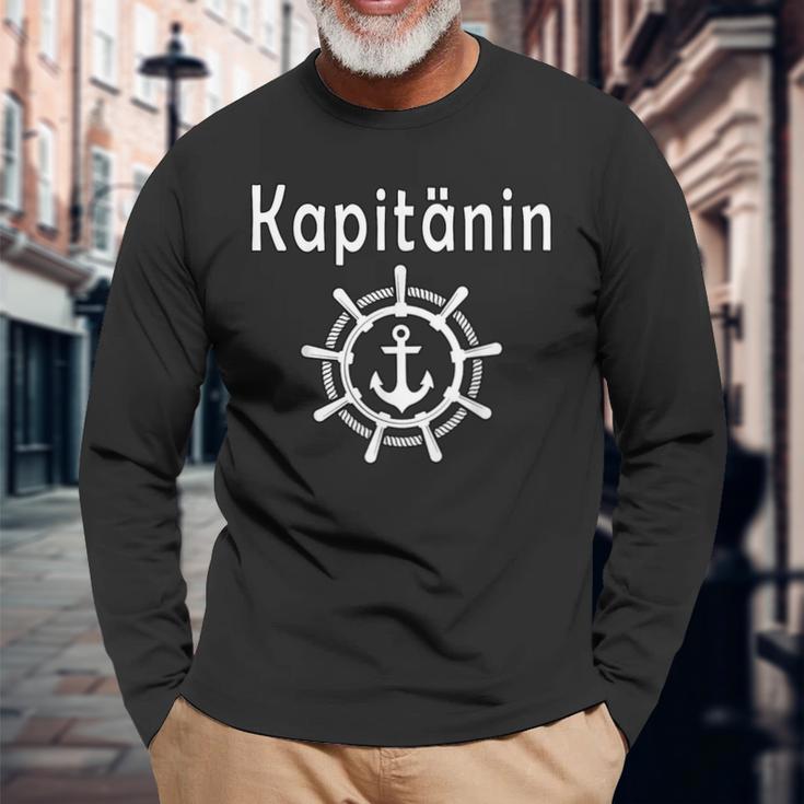 Captain Boat Driving Licence Bestanden Sailing S Langarmshirts Geschenke für alte Männer