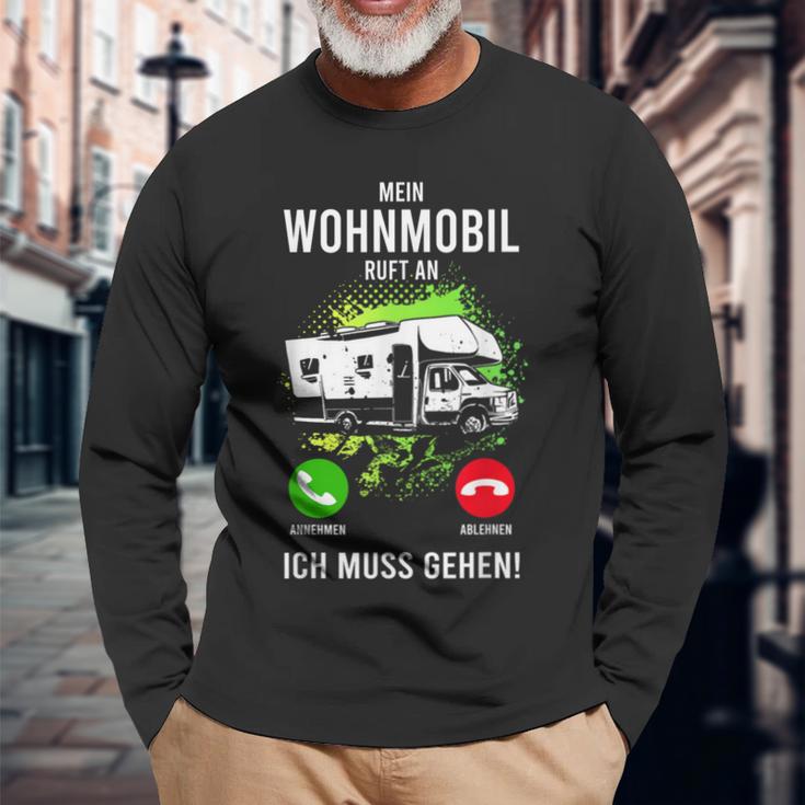 My Caravan Call An Camper Motorhome Camping Bus Langarmshirts Geschenke für alte Männer