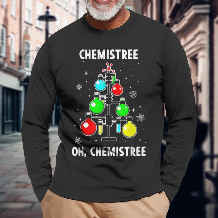 Chemistree Oh Chemistree Science Christmas Chemistry Langarmshirts Geschenke für alte Männer