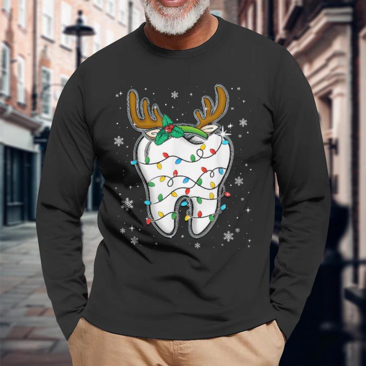 Christmas Dentist Dentist Assistant Christmas Tooth Xmas Dent Langarmshirts Geschenke für alte Männer