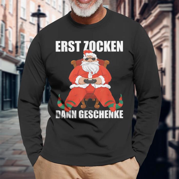 Christmas And Gaming Langarmshirts Geschenke für alte Männer