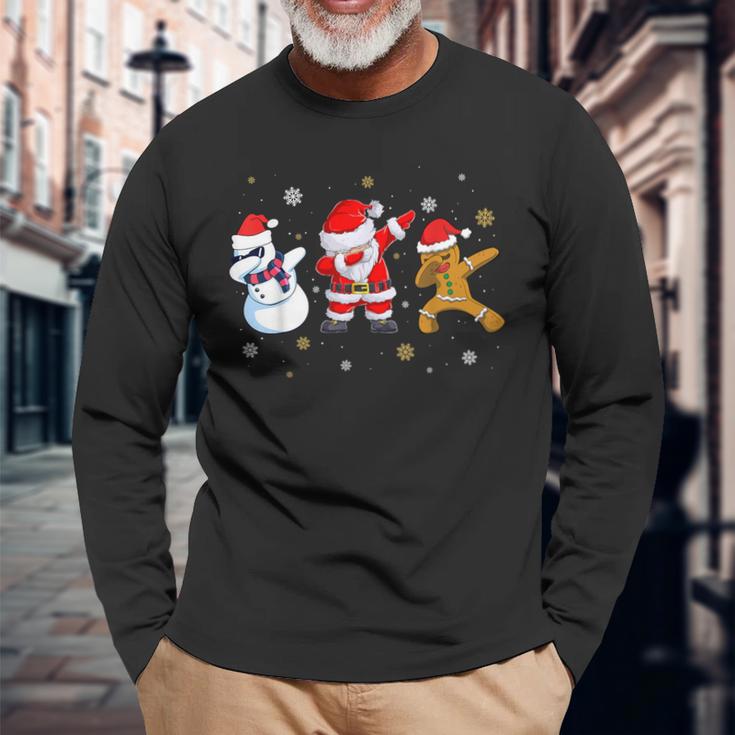 Christmas Merry Christmas Ugly X-Mas Santa Claus Children's Langarmshirts Geschenke für alte Männer