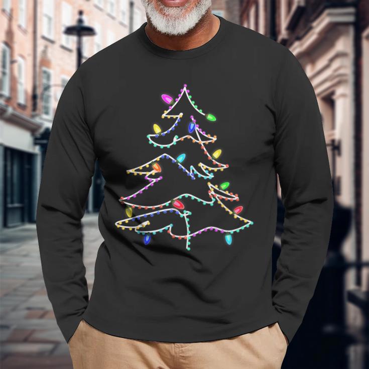 Christmas Tree Fairy Lights Christmas Tree Winter Langarmshirts Geschenke für alte Männer