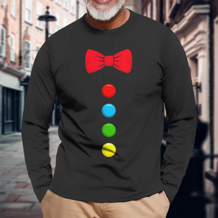 Clown Costume With Bow Tie For Carnival Fancy Dress Clown Costume Langarmshirts Geschenke für alte Männer