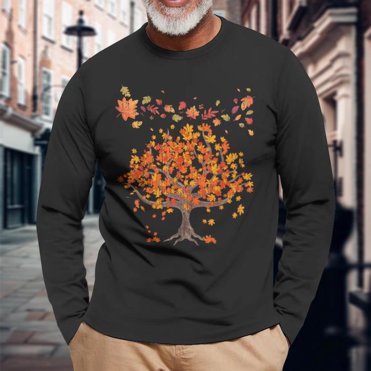 Colourful Leaves Autumn Tree Autumn Leaves Nature Autumn S Langarmshirts Geschenke für alte Männer