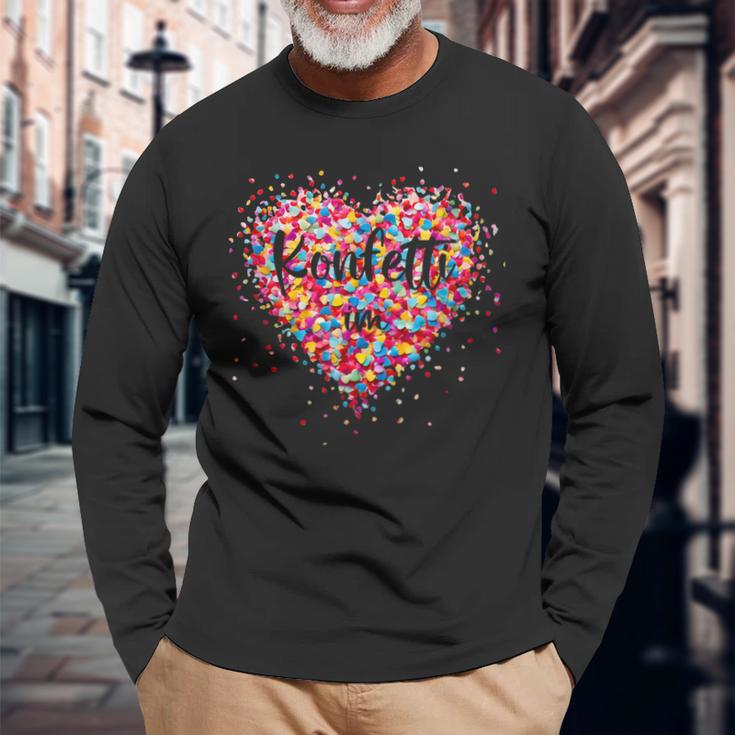 Confetti In The Heart Fancy Dress Costume Carnival Langarmshirts Geschenke für alte Männer