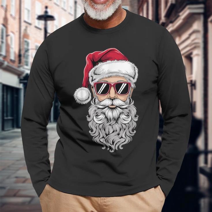 Cool Christmas Cool Santa Claus Christmas Langarmshirts Geschenke für alte Männer