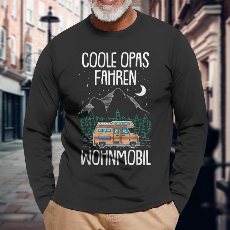 Cool Grandpa Driving Motorhome Grandad Grandad Camping Langarmshirts Geschenke für alte Männer