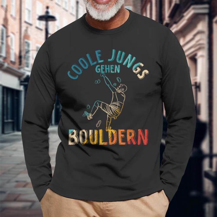 Coole Boys Go Bouldering Climbing Children's Langarmshirts Geschenke für alte Männer