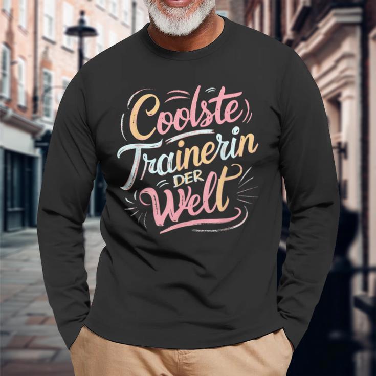 Coolste Trainerin Fitness Dance Handball Farewell Langarmshirts Geschenke für alte Männer